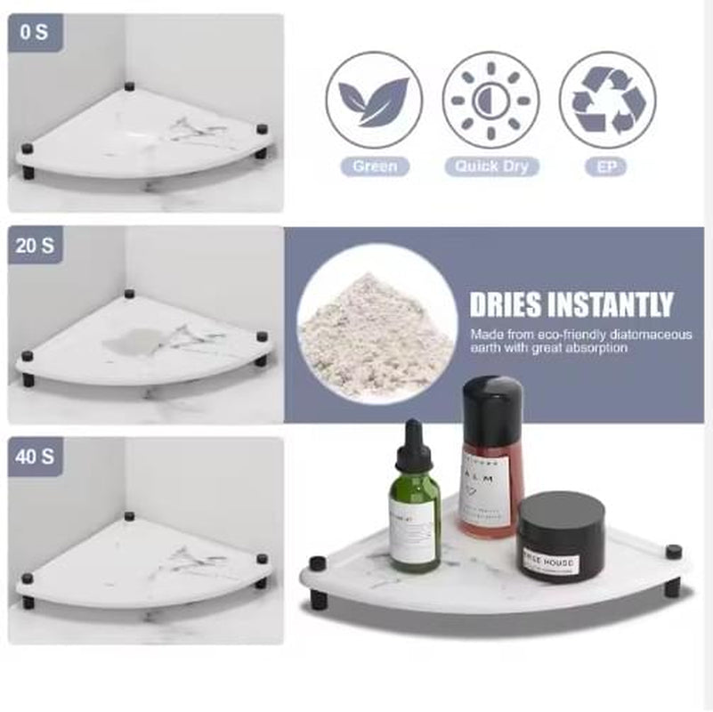 Diatomaceous Earth Sink Tray Stone Instant-Dry Sink Organizer