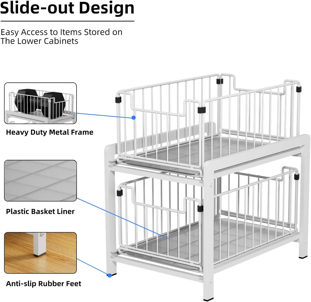 2-Tier Pull-Out under Sink Cabinet Organizer