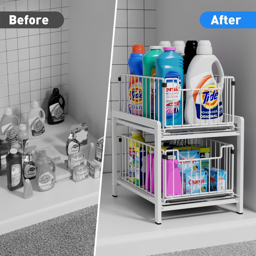 2-Tier Pull-Out under Sink Cabinet Organizer