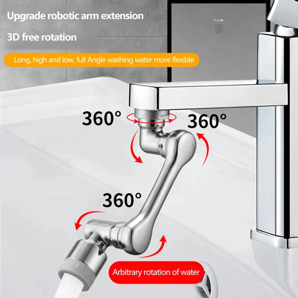 2 Pack Universal 1080 Swivel Robotic Arm Faucet Aerator Extension
