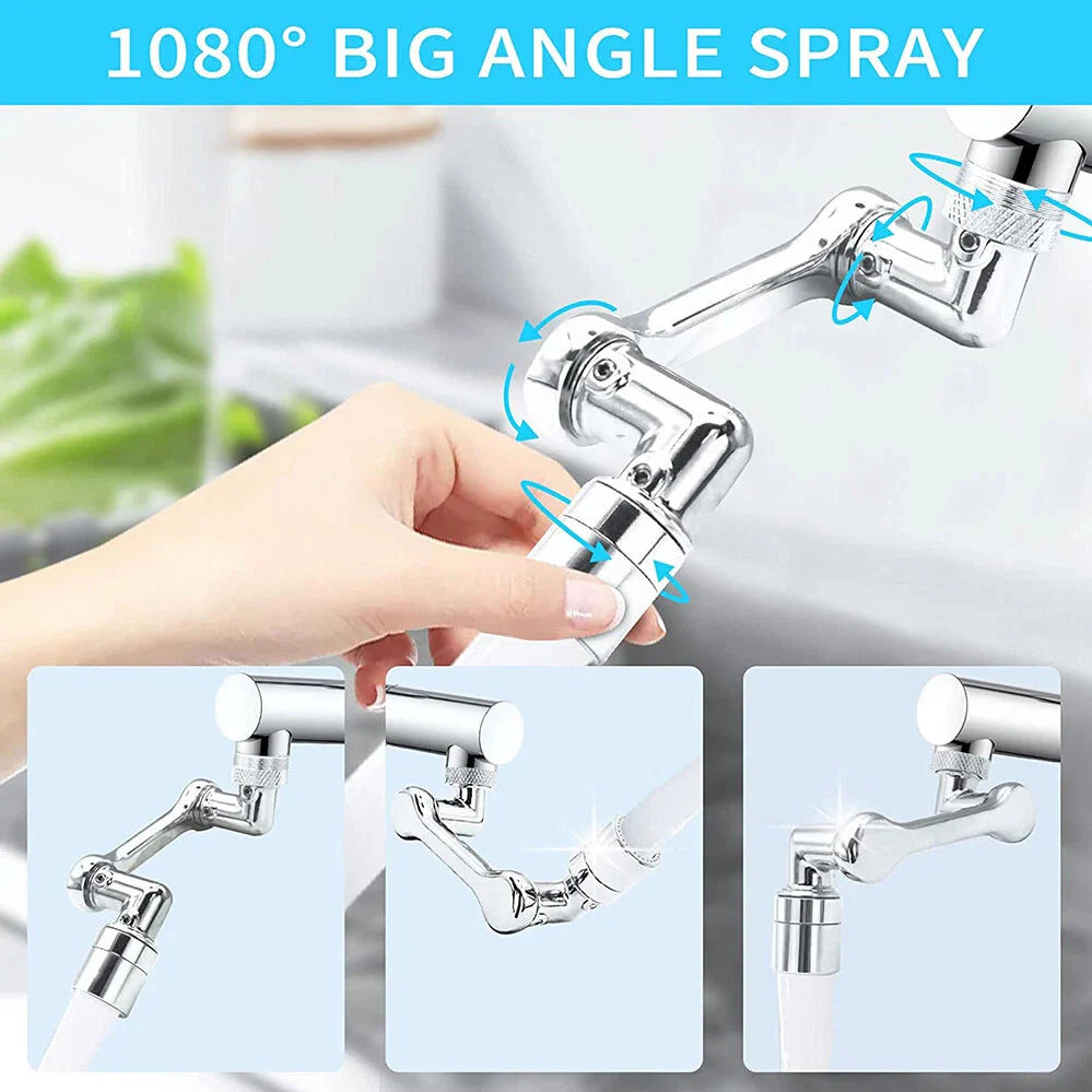 2 Pack Universal 1080 Swivel Robotic Arm Faucet Aerator Extension