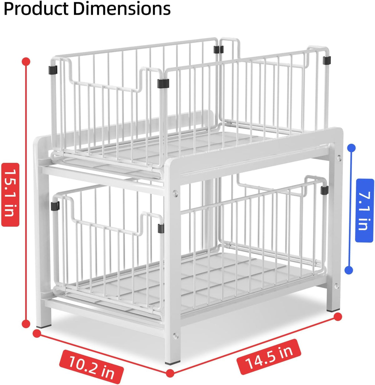 2-Tier Pull-Out under Sink Cabinet Organizer